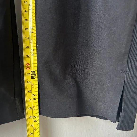 Athleta Brooklyn Ankle Pants Black Womens Size 00 Rib Panel Athleisure Travel - Picture 10 of 11